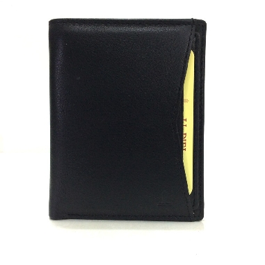 Cartera de JL Piel Classic con Tarjetero extraíble en Negra