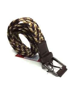 Cinturon Trenzado para Hombre Dalvi Combi Marron
