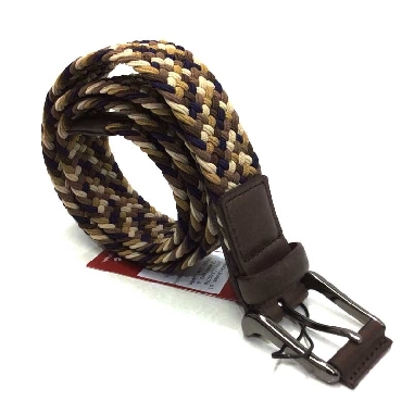 Cinturon Trenzado para Hombre Dalvi Combi Marron