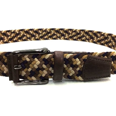 Cinturon Trenzado para Hombre Dalvi Combi Marron