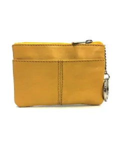 Monedero de Piel Classic con 2 Cremalleras color Mostaza 2