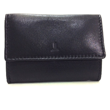 Monedero con Tarjetero de Piel de JL New Negro
