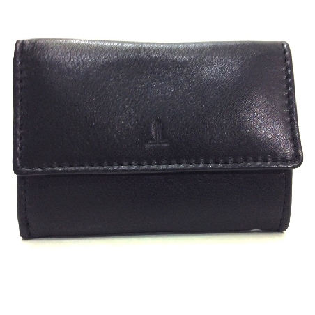 Monedero con Tarjetero de Piel de JL New Negro
