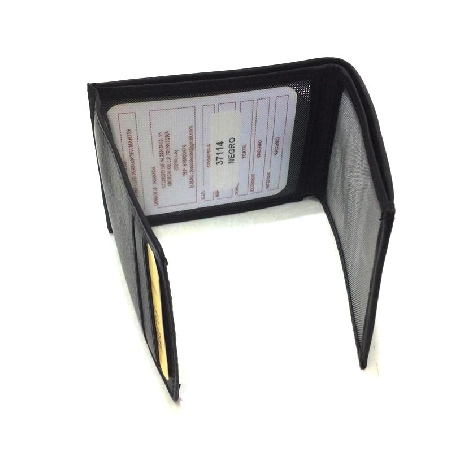 Tarjetero con Billetero Americano Piel JL Classic Negro