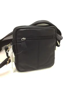 Bolso hombre Bandolera de Piel JL en Negro 2