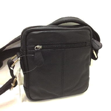 Bolso hombre Bandolera de Piel JL en Negro
