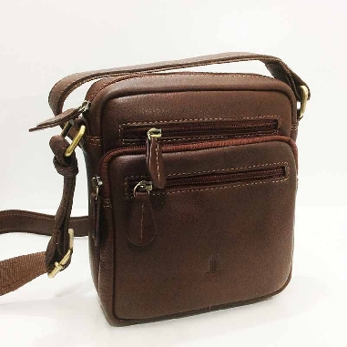 Bolso para hombre de Piel JL en color Coñac