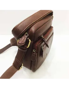 Bolso para hombre de Piel JL en color Coñac 2