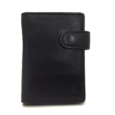 Tarjetero Scrid Rfid Billetero en Piel JL color Negro