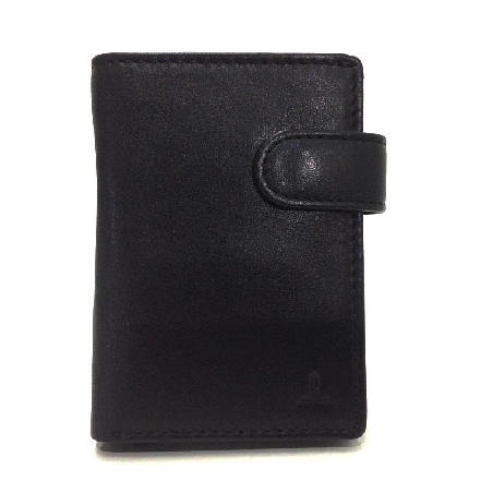 Tarjetero Scrid Rfid Billetero en Piel JL color Negro