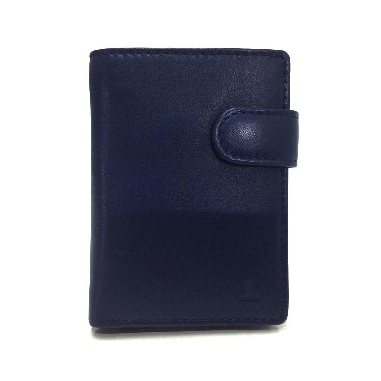 Tarjetero Scrid Rfid Billetero en Piel JL color Azul