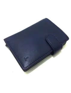 Tarjetero Scrid Rfid Billetero en Piel JL color Azul 2