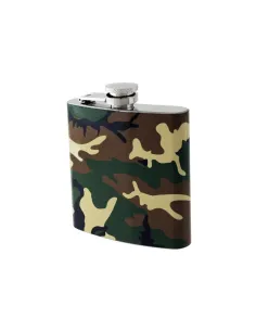 Petaca Licorera Metálica camuflaje 8 Onzas