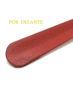 Calzador de Acero forrado en Piel Ubrique Rojo 2