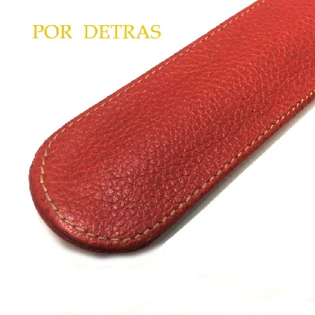 Calzador de Acero forrado en Piel Ubrique Rojo