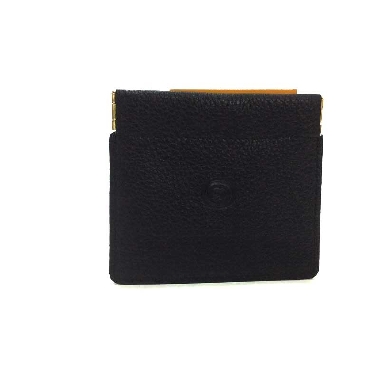 Monedero de clik en Piel Negro