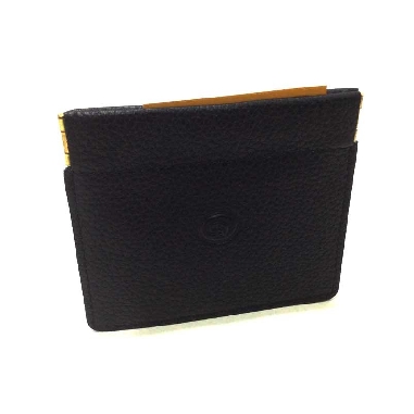 Monedero de clik en Piel Negro