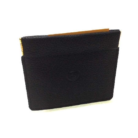 Monedero de clik en Piel Negro