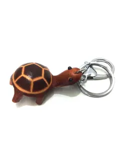 Llavero de Piel Artesanal Animal Tortuga cuero