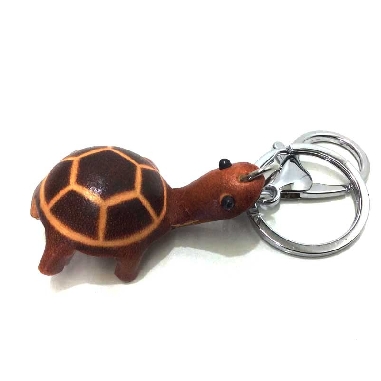 Llavero de Piel Artesanal Animal Tortuga cuero