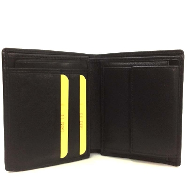 Billetera grande de Piel JL Classic en color Negro