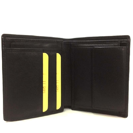 Billetera grande de Piel JL Classic en color Negro