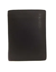 Cartera tarjera grande de Piel JL Classic en color Negro