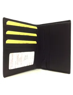 Cartera tarjera grande de Piel JL Classic en color Negro 2