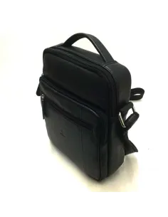 Bolso mediano con asa para Hombre de Piel JL en Negro 2
