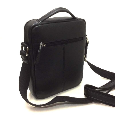 Bolso mediano con asa para Hombre de Piel JL en Negro