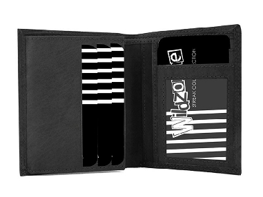 Cartera para chico Wildzone streak piel Negra