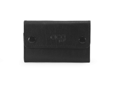 Llavero de Piel ACQ con 6 llaves color Negro