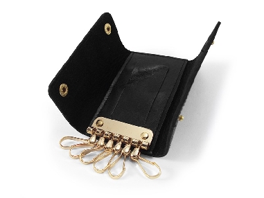 Llavero de Piel ACQ con 6 llaves color Negro