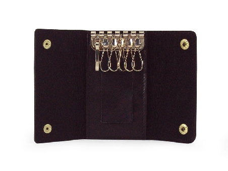 Llavero de Piel ACQ con 6 llaves color Marron