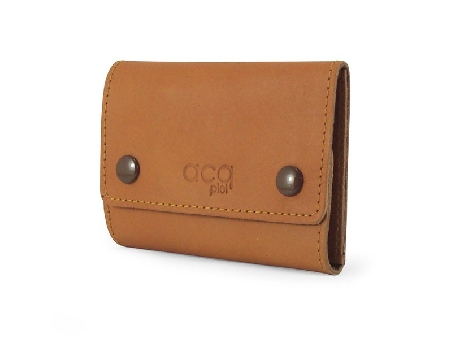 Llavero de Piel ACQ con 8 llaves color Cuero