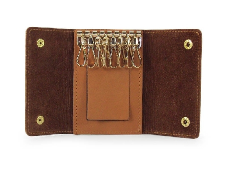 Llavero de Piel ACQ con 8 llaves color Cuero
