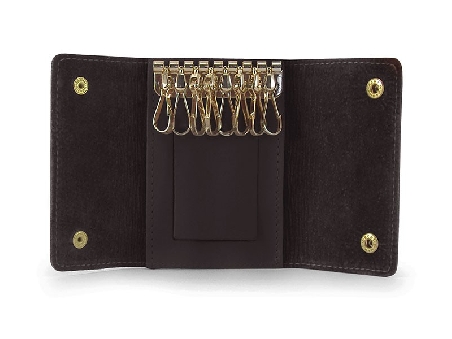 Llavero de Piel ACQ con 8 llaves color Marron