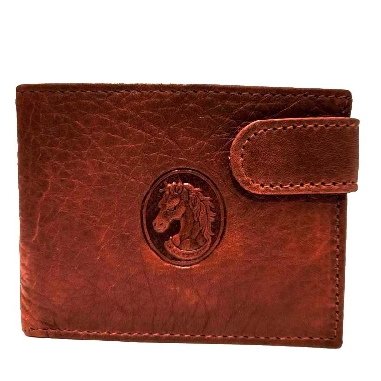 Americana con monedero de Piel Caballo en Marron