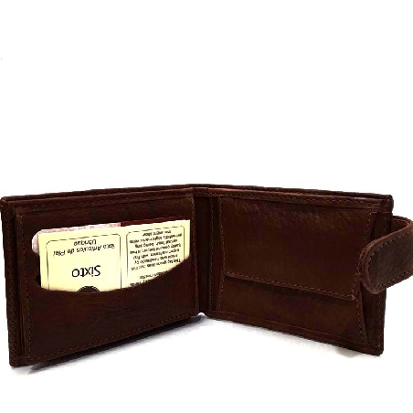 Americana con monedero de Piel Caballo en Marron