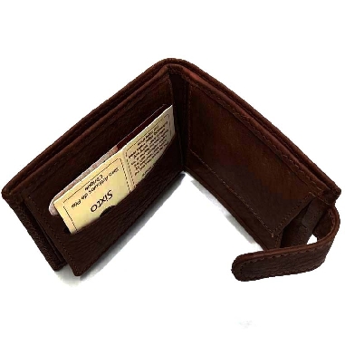 Americana con monedero de Piel Caballo en Marron