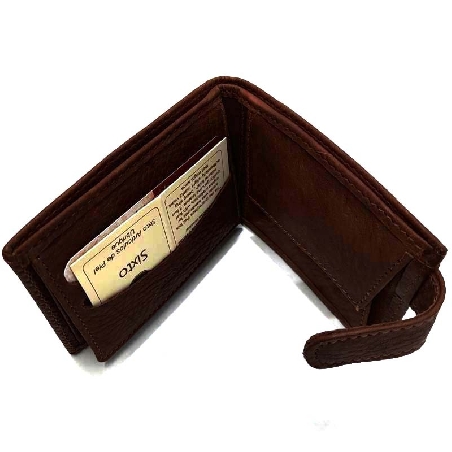 Americana con monedero de Piel Caballo en Marron