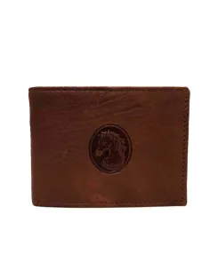 Mini Americana con monedero de Piel Caballo en Marron