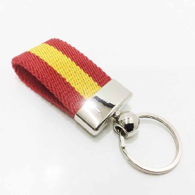 Lllavero de lona con la bandera de España