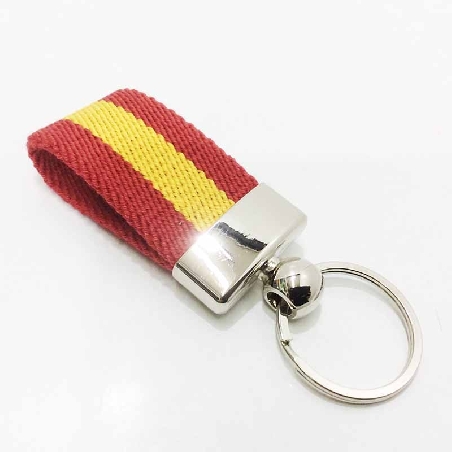 Lllavero de lona con la bandera de España