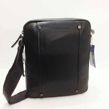 Bolso de piel para hombre D&L en Negro tamaño mediano