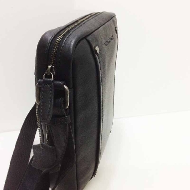 Bolso de piel para hombre D&L en Negro tamaño mediano