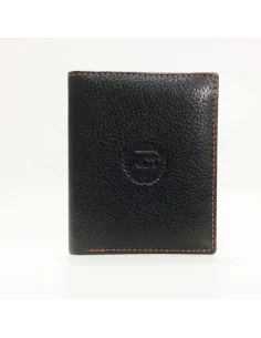 Billetera tarjetero de Piel KCT en Negra