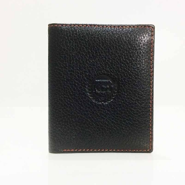 Billetera tarjetero de Piel KCT en Negra