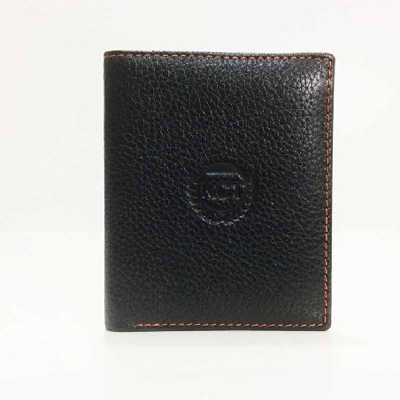 Billetera tarjetero de Piel KCT en Negra