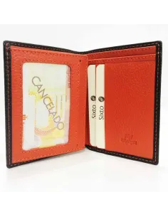 Billetera tarjetero de Piel KCT en Negra 2